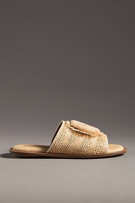 Kelsi Dagger Brooklyn Bloom Raffia Slide Sandals