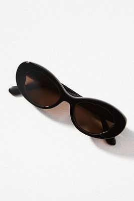 ANTHROPOLOGIE SCALLOP FRAME OVAL SUNGLASSES 