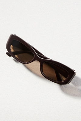 Anthropologie Wrapped Rectangle Sunglasses In Brown
