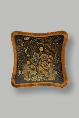 House of Hackney Moon Garden Velvet Fringed Cushion