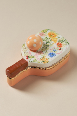 Anthropologie Tiny Treasures Hobby Trinket Box In Orange