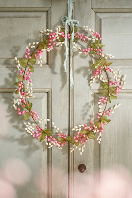 Terrain Spring Floral Oval Iron Wreath