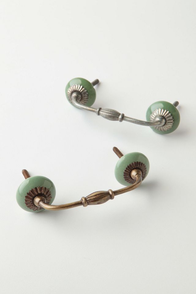Zinnia Handle - Antique Brass #2