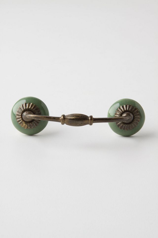 Zinnia Handle - Antique Brass #1