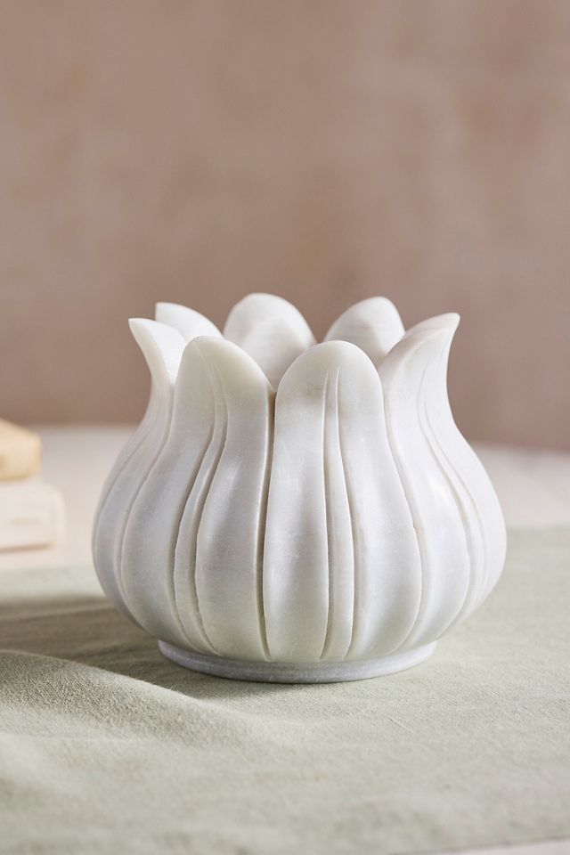 Marble Lotus Planter #1