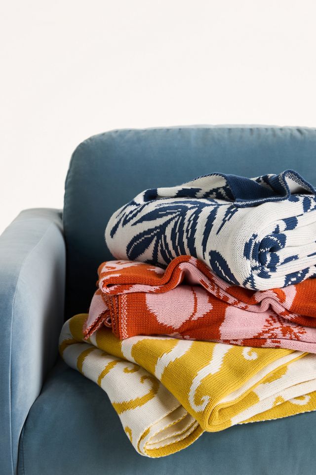Kenia Cotton Knit Throw Blanket #1