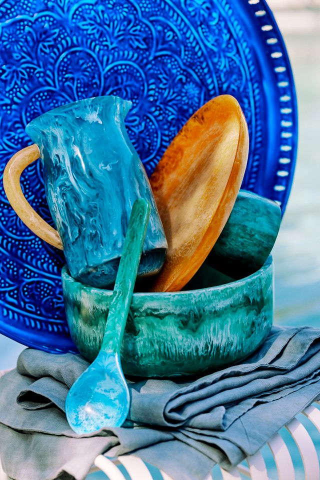 Color Resin Serving Bowl #3