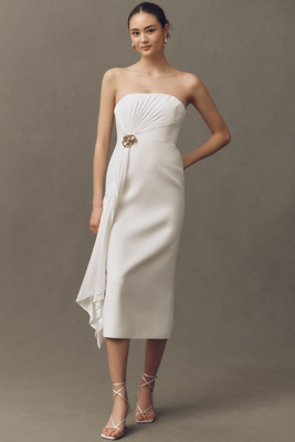 Acler Whitnell Strapless Column Midi Dress