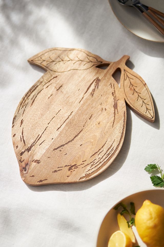 Wooden Lemon Cheese Board #2