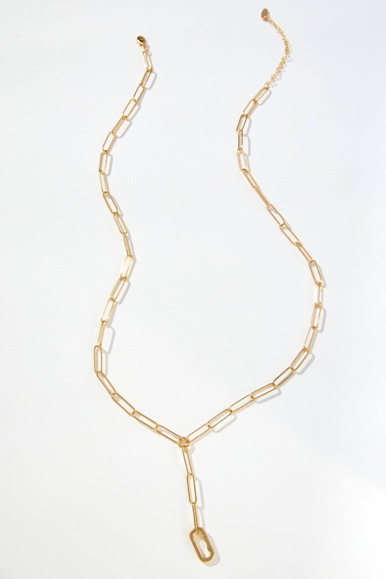 BYO Charm Paperclip Lariat Necklace