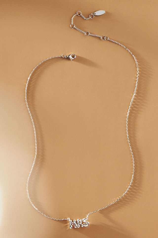Mrs. Bubble Letter Necklace #1