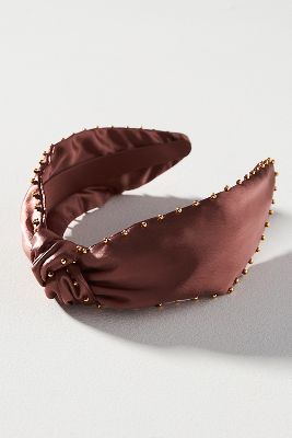 BY ANTHROPOLOGIE EVERLY SATIN STUDDED KNOT HEADBAND 