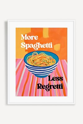 More Spaghetti Less Regretti Wall Art