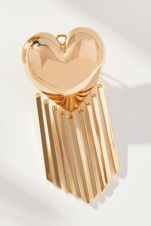 Lili Claspe Bubble Heart Fringe Earrings #1