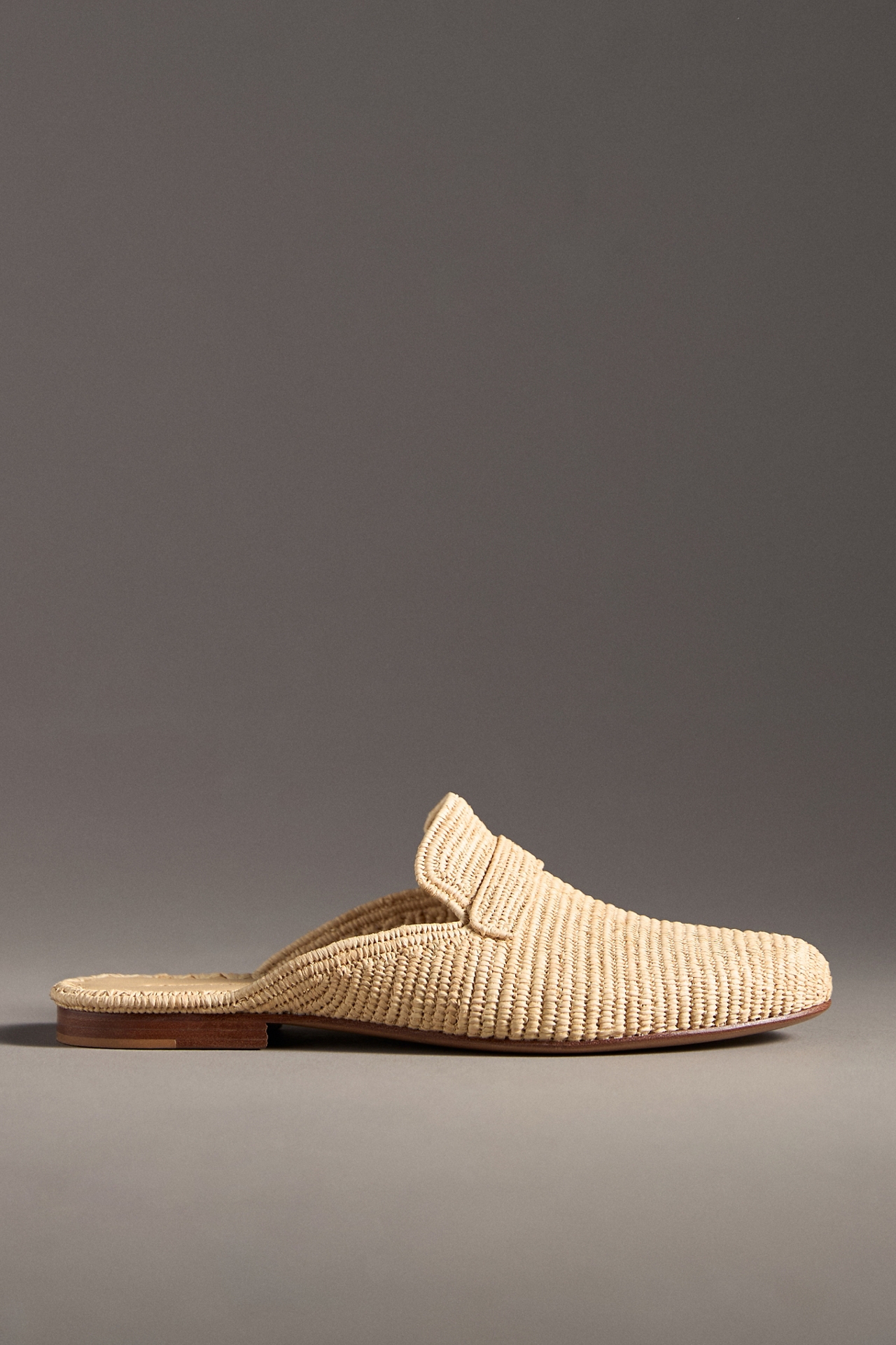 Carrie Forbes Tapa Raffia Mule Loafers