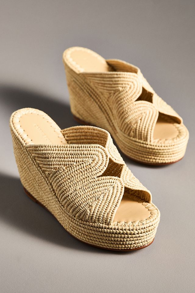 Carrie Forbes Lilou Raffia Wedge Heels #1