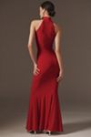 Norma Kamali Turtleneck Strapless Fishtail Gown
