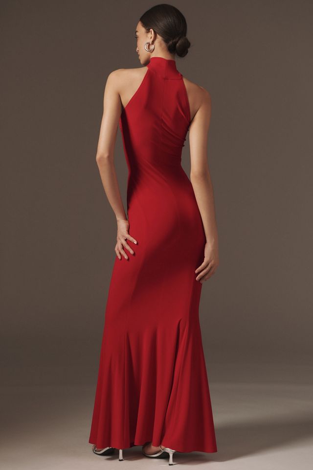 Norma Kamali Turtleneck Strapless Fishtail Gown #1