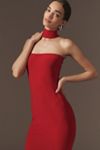 Norma Kamali Turtleneck Strapless Fishtail Gown