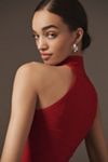 Norma Kamali Turtleneck Strapless Fishtail Gown