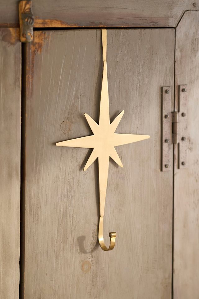 Brass Starburst Wreath Hanger #1