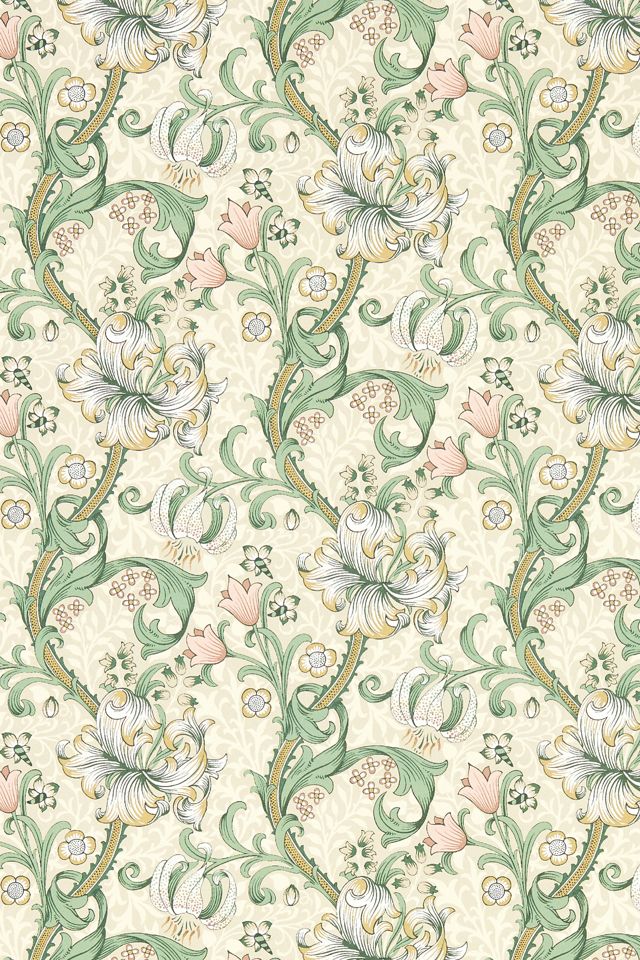 Golden Lily Floral Wallpaper #1