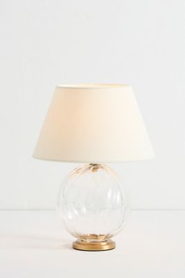 Talia Swirled Glass Cordless Rechargeable Table Lamp