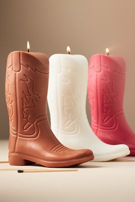 Davie Ocho Cowboy Boot Decorative Candle
