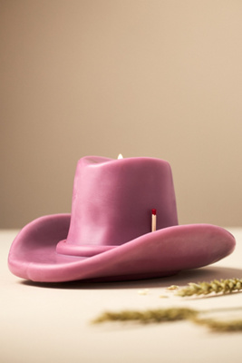 Davie Ocho Candle Co. Davie Ocho Cowboy Hat Candle In Purple