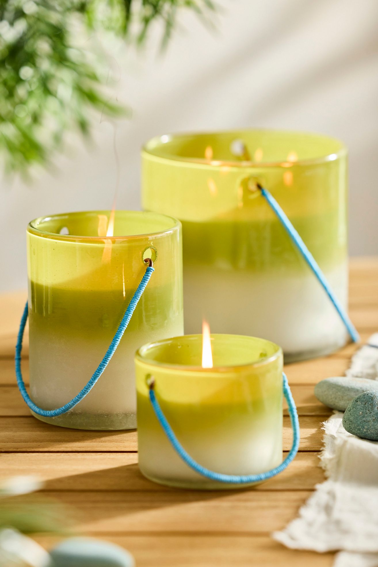 Ombre Lantern Citronella Candle - CITRONELLA CITRUS & BASIL, S
