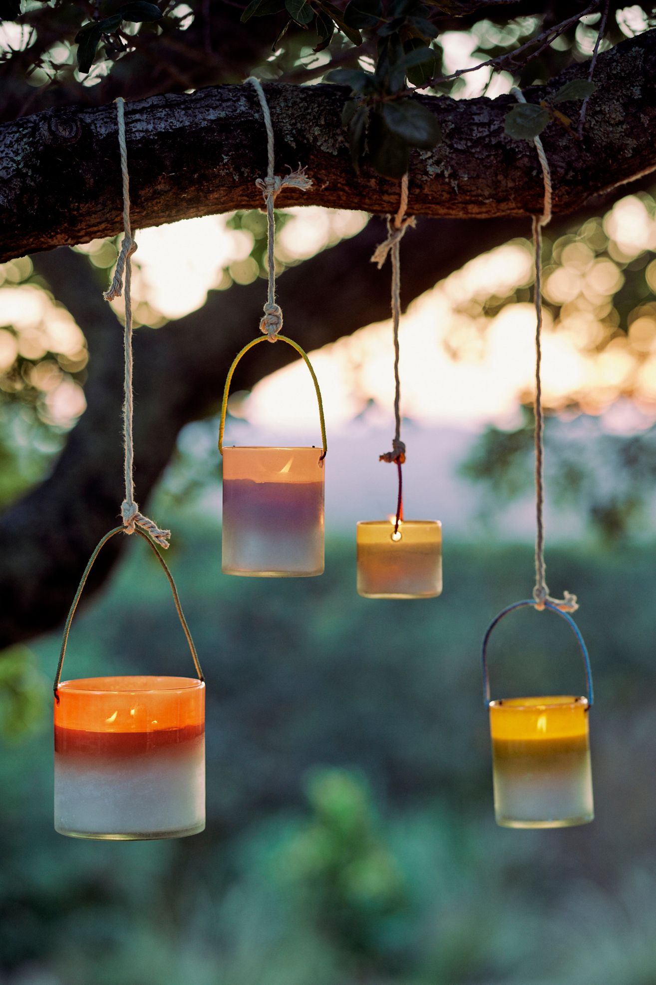 Ombre Lantern Citronella Candle - CITRONELLA PALO SANTO, M