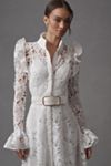 LEO LIN Aliyah Lace Butterfly-Sleeve Midi Dress