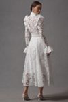 LEO LIN Aliyah Lace Butterfly-Sleeve Midi Dress