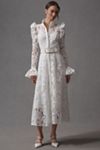 LEO LIN Aliyah Lace Butterfly-Sleeve Midi Dress