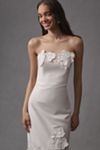 LEO LIN Rayne Strapless Appliqué Midi Dress