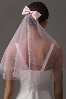 Sara Brosious Raquelle Blusher Veil In Pink