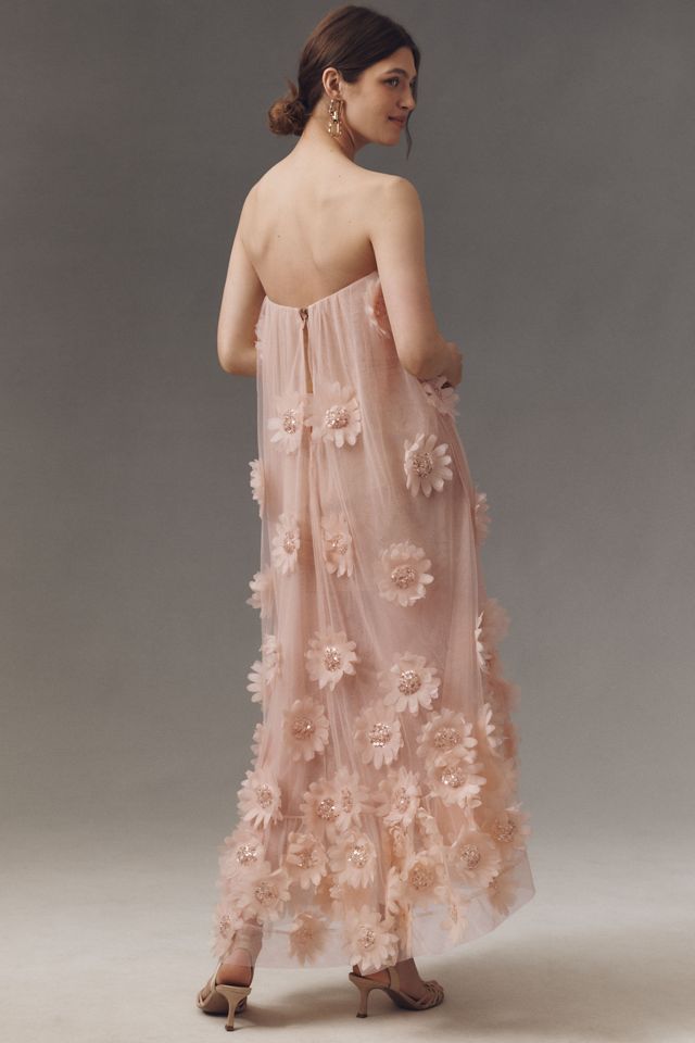 Helsi Athena Strapless 3D Floral Maxi Dress