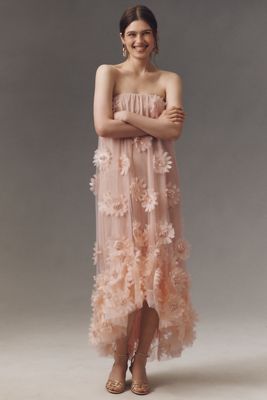 Anthropologie ★ Helsi Josephine V-Neck 3D Maxi Dress Helsi for Anthropologie Josephine sleeveless V-Neck 3D maxi
