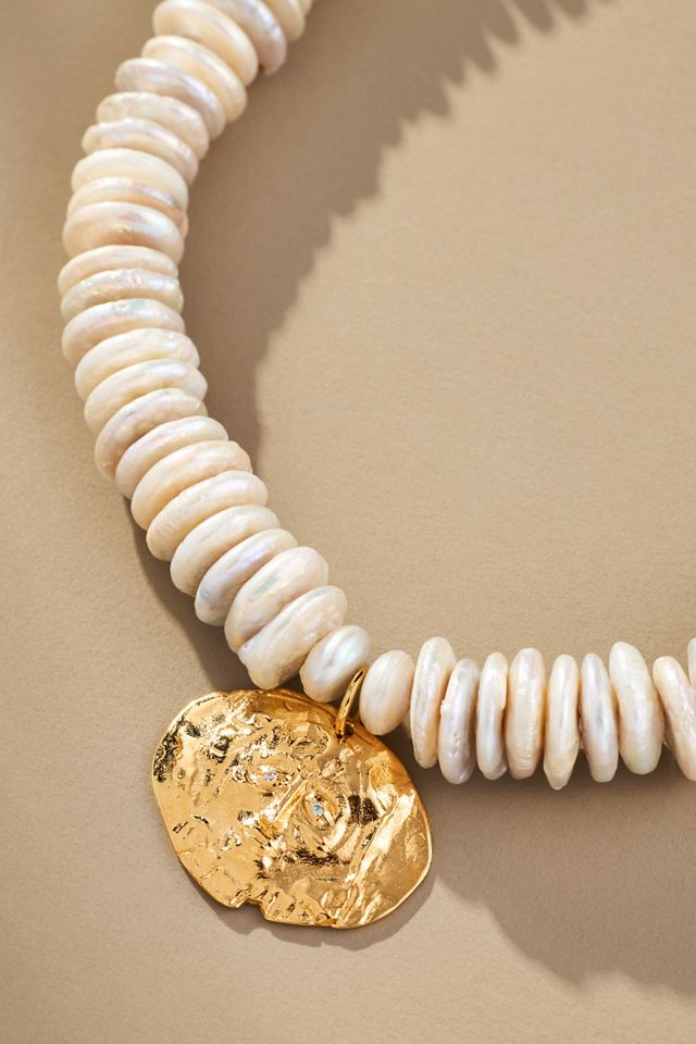 Hermina Athens Nikolaos Rondelle Pearl Necklace #1