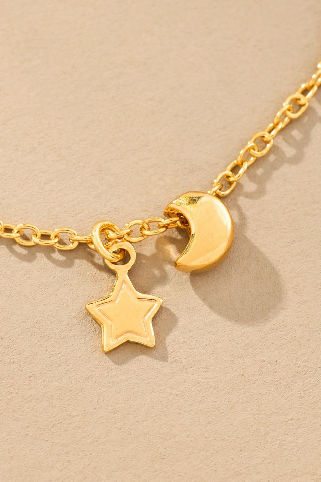 Hermina Athens Tiny Moon & Star Bracelet #1