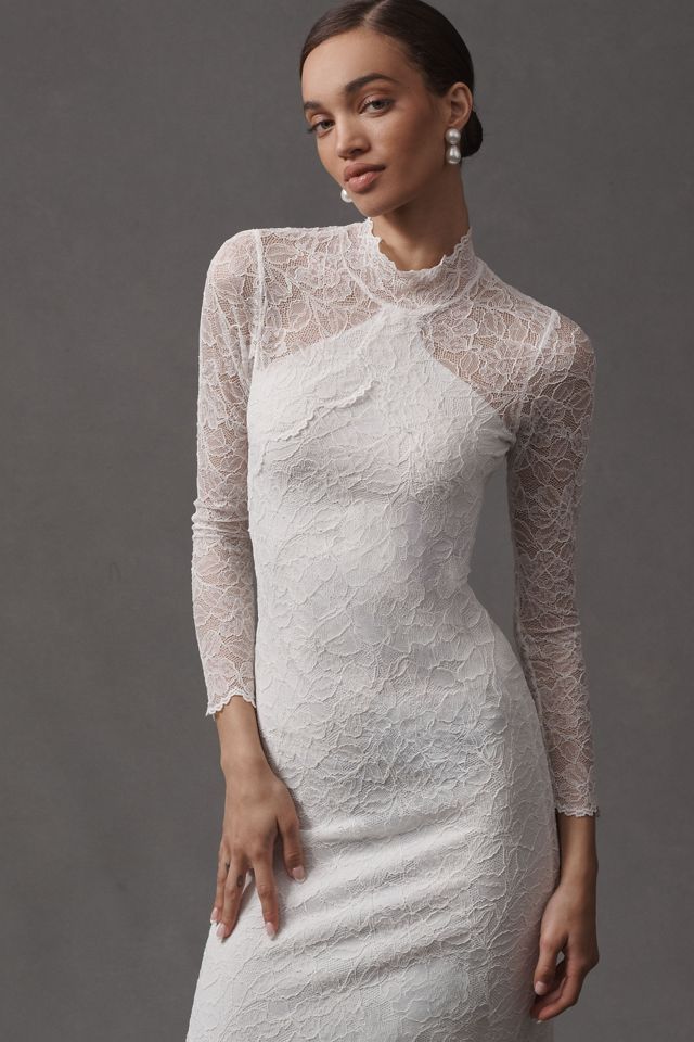 Nightcap Costes Long-Sleeve Lace Maxi Dress #3