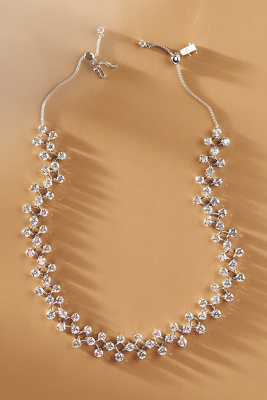 Shop Nadri Silver Halle Adjustable Collar Necklace