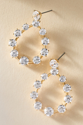 NADRI HALLE CUBIC ZIRCONIA TEARDROP EARRINGS 