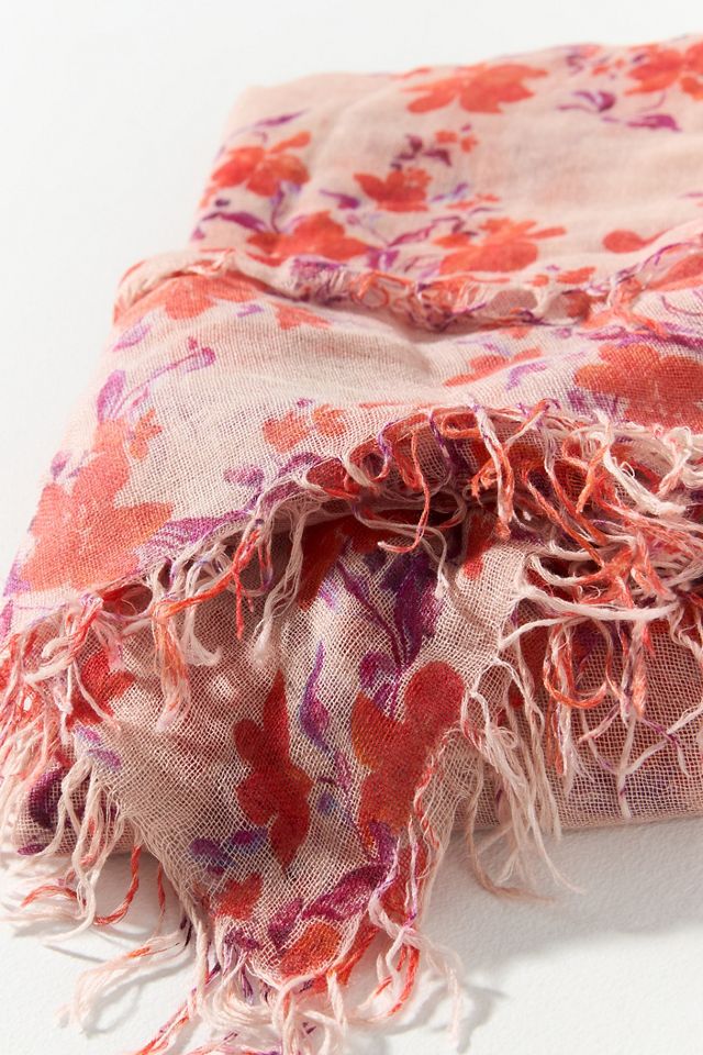 Chan Luu Cashmere-Silk Floral Scarf #1