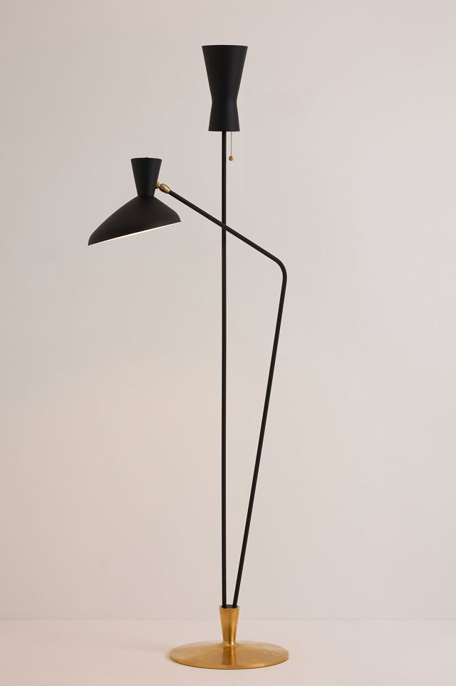 Austen Dual Function Brass Floor Lamp #1
