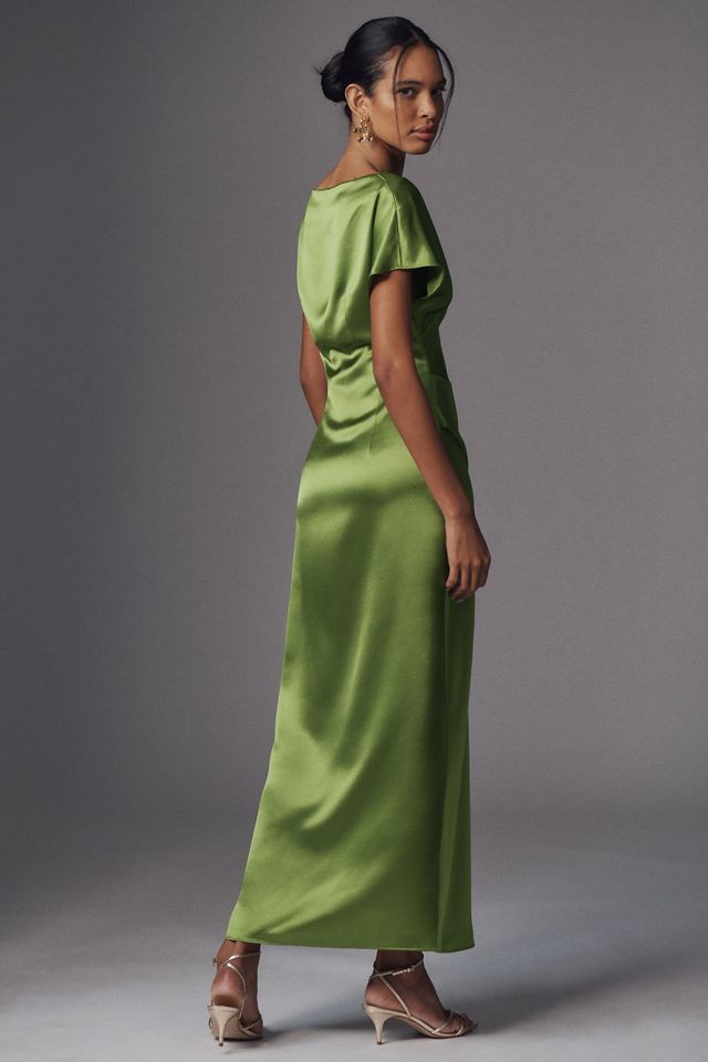 Acler Ramshaw Draped Satin Midi Dress #1