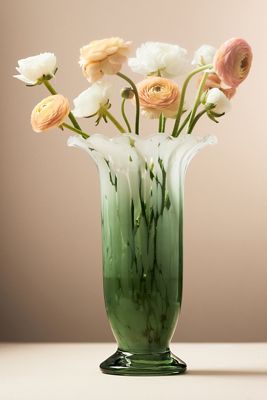 Stella Scalloped Confetti Glass Vase