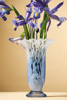 Stella Scalloped Confetti Glass Vase