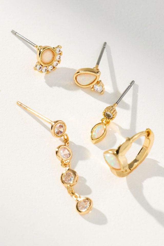Crystal Opal Earrings, Set of 5 #1
