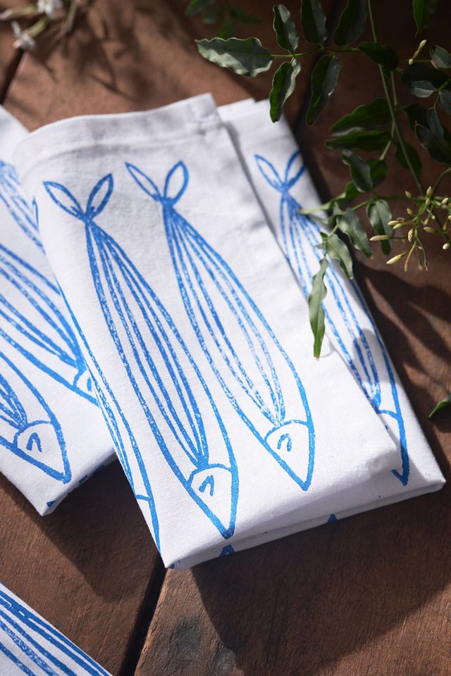 Julie Peach Sardine Napkins, Set of 4 #1